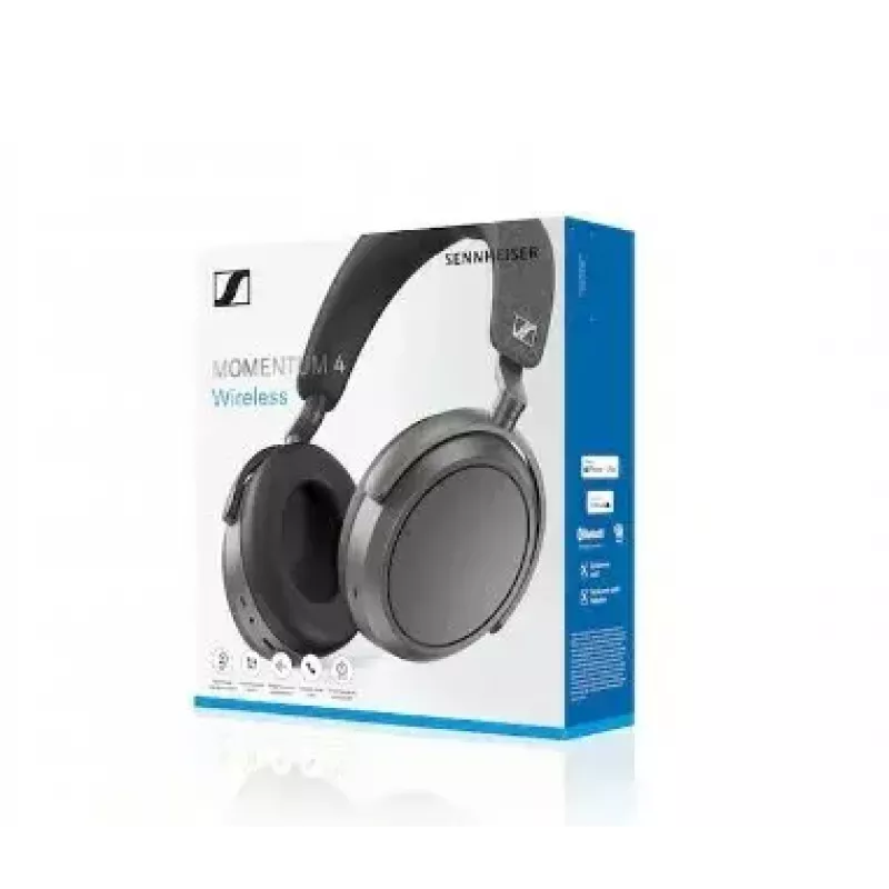 Sennheiser Momentum Wireless austiņas — Bluetooth 5.2, 20 h akumulators, trokšņu samazināšana, 6–22000 Hz, grafīta