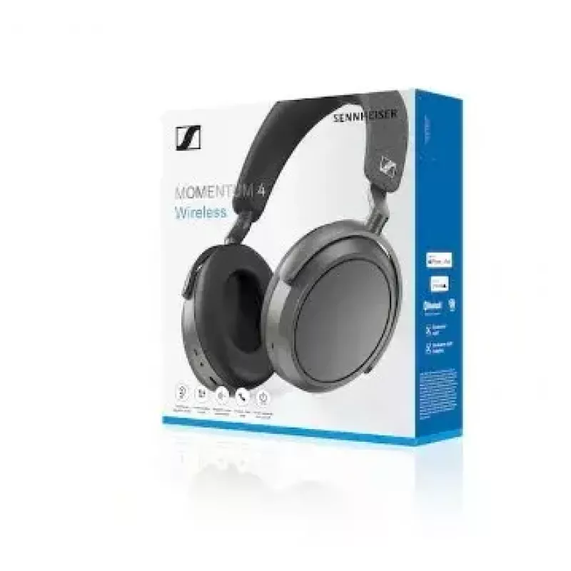 Sennheiser Momentum Wireless austiņas — Bluetooth 5.2, 20 h akumulators, trokšņu samazināšana, 6–22000 Hz, grafīta