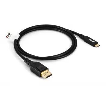 USB Type-C uz DisplayPort 2.1 kabelis, club 3d CAC-1559, divvirzienu, VESA DP80 sertificēts, 1 m