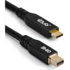 CLUB3D CAC-1561 DisplayPort kabelis 2 m Mini DisplayPort USB Type-C Melns