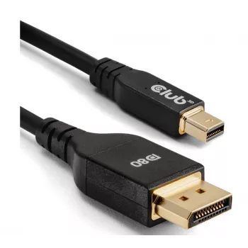 CLUB3D Mini DisplayPort™ uz DisplayPort™ Divvirzienu VESA DP80 Sertificēts Kabelis M/M 1m/3.28ft