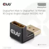 Adapter club 3d DisplayPort vīrieša uz DisplayPort 1.4 sieviešu 90° leņķa, atbalsta 4K@120Hz