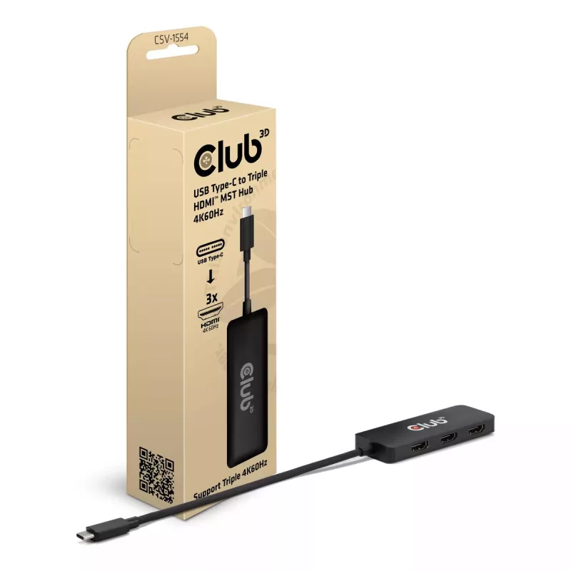 Interfeisa centrmezgls USB Type-C CLUB3D CSV-1554 Melns