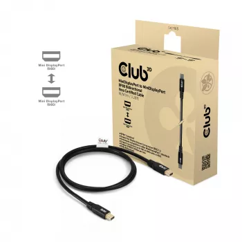 CLUB3D MiniDisplayPort™ uz MiniDisplayPort divvirzienu VESA DP80 sertificēts kabelis M/M 1m/3,28 pēdas