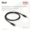 CLUB3D MiniDisplayPort™ uz MiniDisplayPort divvirzienu VESA DP80 sertificēts kabelis M/M 1m/3,28 pēdas