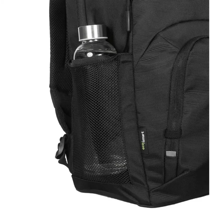 Klēpjdatora mugursoma Targus Classic EcoSmart 40,6 cm (16 collas), melna, ar 3 priekšējām kabatām