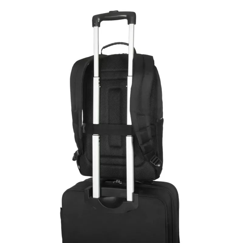 Klēpjdatora mugursoma Targus Classic EcoSmart 40,6 cm (16 collas), melna, ar 3 priekšējām kabatām