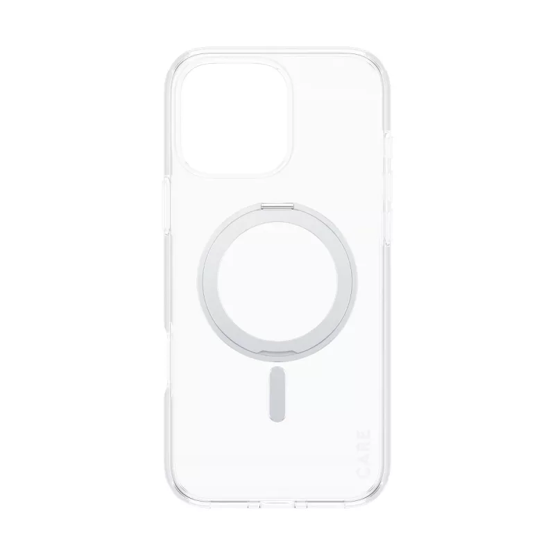 PanzerGlass CARE™ by ® Case Transparent w. Silver Kickstand & MagSafe iPhone 16 Pro Max