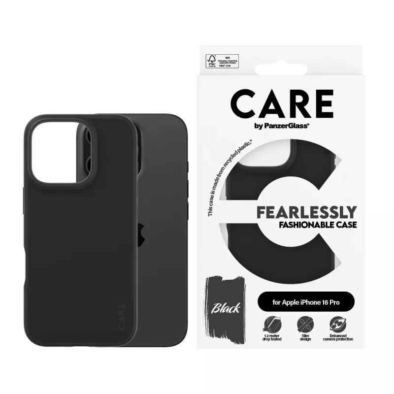 PanzerGlass CARE™ by ® vāciņš Melns iPhone 16 Pro