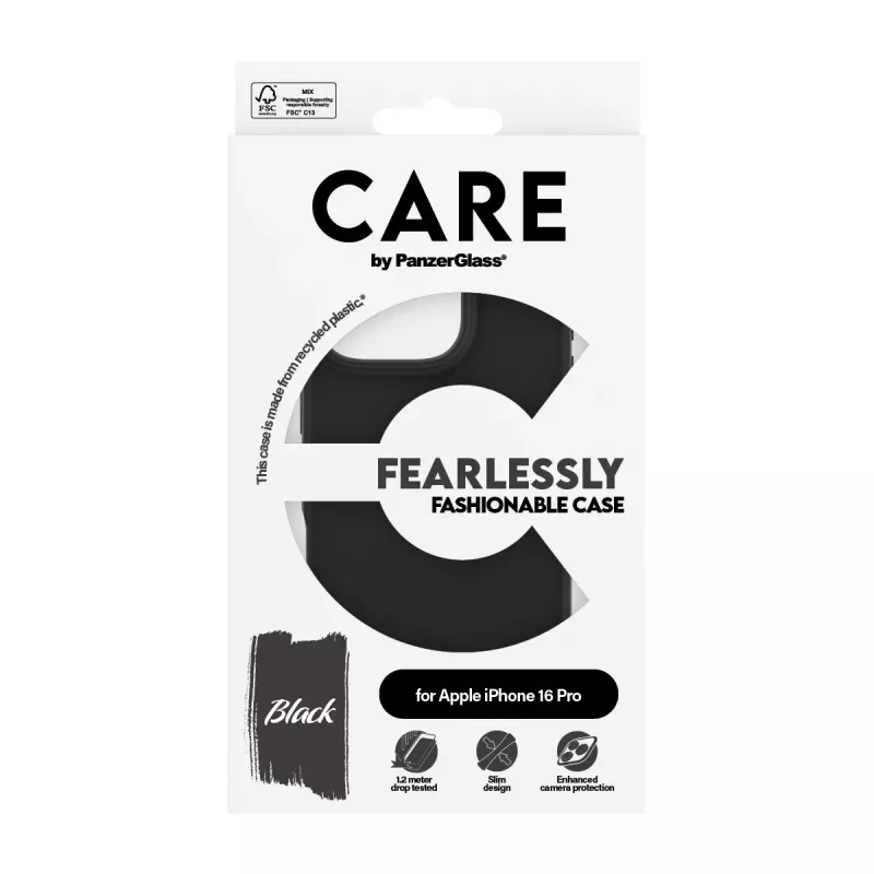PanzerGlass CARE™ by ® vāciņš Melns iPhone 16 Pro