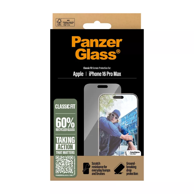 PanzerGlass ® Ekrāna aizsargs iPhone 16 Pro Max | Classic Fit