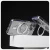 PanzerGlass CARE™ by ® caurspīdīgs maciņš ar sudraba statīvu un MagSafe iPhone 16