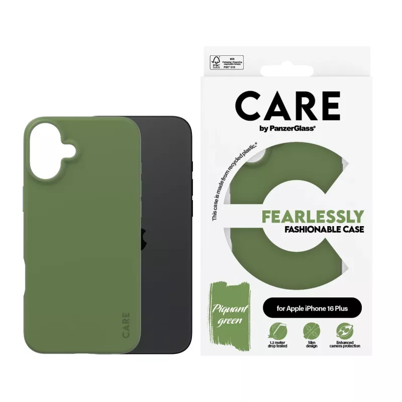 Cover PanzerGlass CARE by ® moderns vāciņš zaļa iPhone 16 Plus