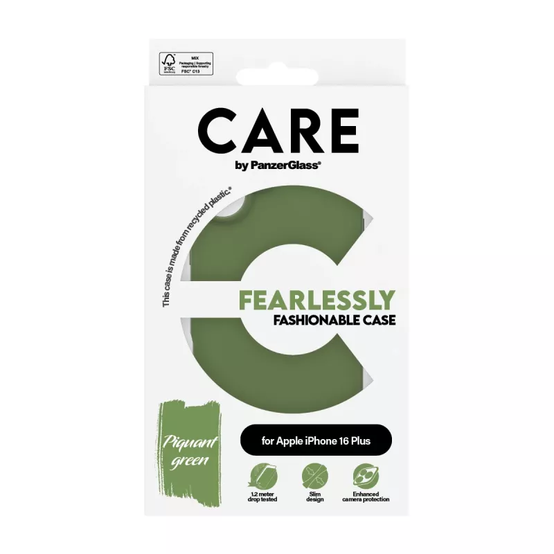 Cover PanzerGlass CARE by ® moderns vāciņš zaļa iPhone 16 Plus