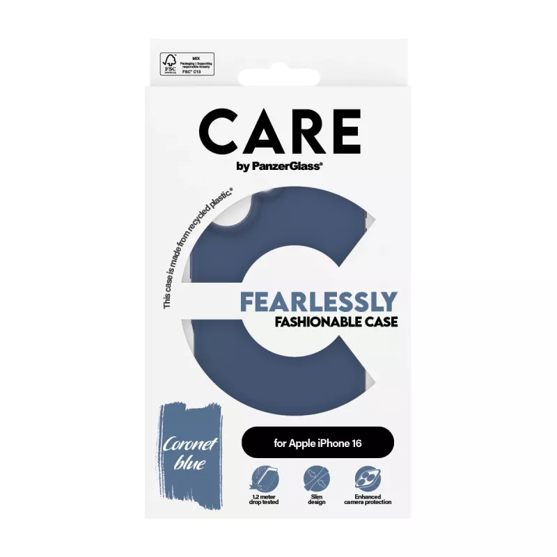 Cover PanzerGlass CARE by moderns vāciņš Blue iPhone 16