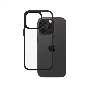 PanzerGlass CARE™ by ® Urban Combat Case caurspīdīgs ar melnu rāmi iPhone 16 Pro