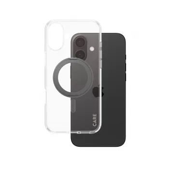 PanzerGlass CARE™ by ® Case Caurspīdīgs ar Melnu Statīvu un MagSafe iPhone 16 Plus