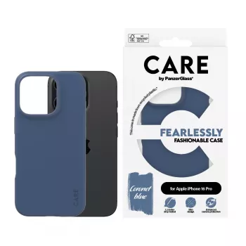 PanzerGlass CARE™ by ® Case Blue iPhone 16 Pro, Vāciņš, Apple, Apple - iPhone 16 Pro, Zila