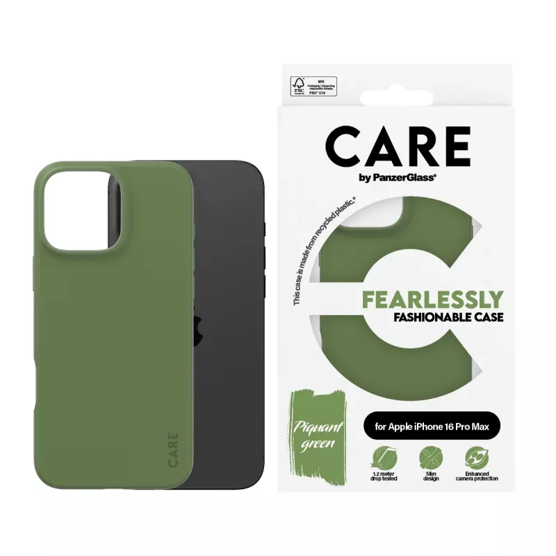 Cover PanzerGlass CARE by ® moderns vāciņš zaļa iPhone 16 Pro Max
