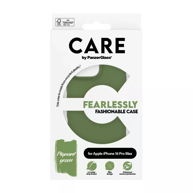 Cover PanzerGlass CARE by ® moderns vāciņš zaļa iPhone 16 Pro Max