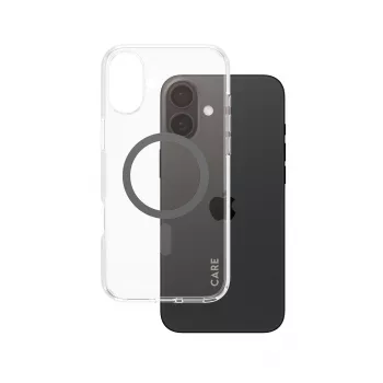 PanzerGlass CARE™ by ® Urban Combat Case caurspīdīgs ar melnu MagSafe iPhone 16 Plus