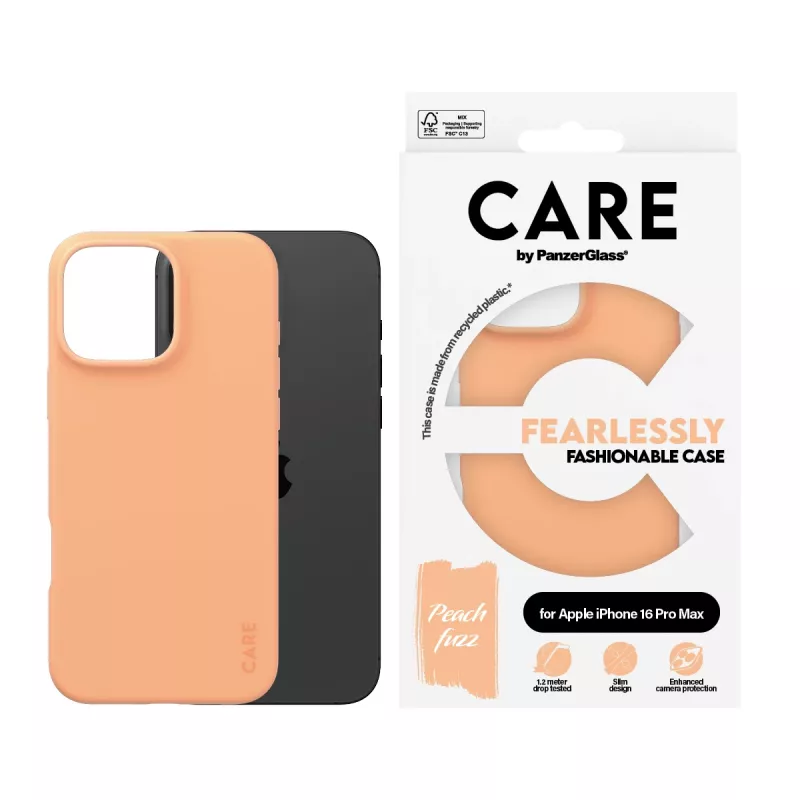 Cover PanzerGlass CARE by moderns vāciņš Peachy iPhone 16 Pro Max Transparent