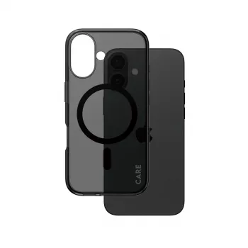 PanzerGlass CARE™ by ® Urban Combat Case Smokey w. Melns MagSafe iPhone 16
