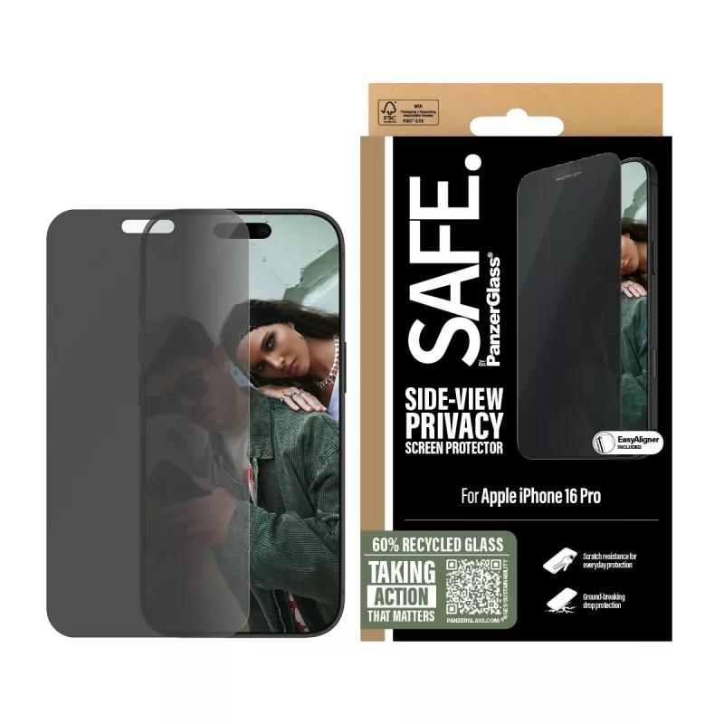 PanzerGlass SAFE. by ® Privātuma ekrāna aizsargs iPhone 16 Pro | Ultra-Wide Fit