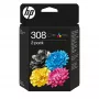 HP 308 2-Pack Melnā/Krāsu oriģinālā tintes kasetņu komplekts