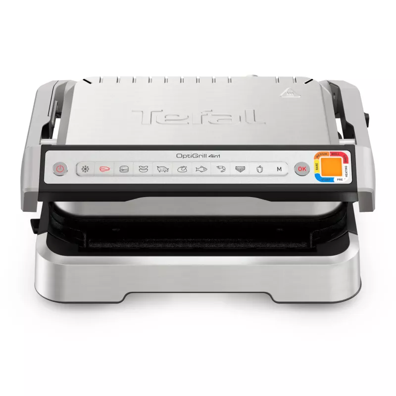 Kontaktgrils Tefal OptiGrill 4in1 GC774D30 Melns Sudrabs Taisnstūrveida