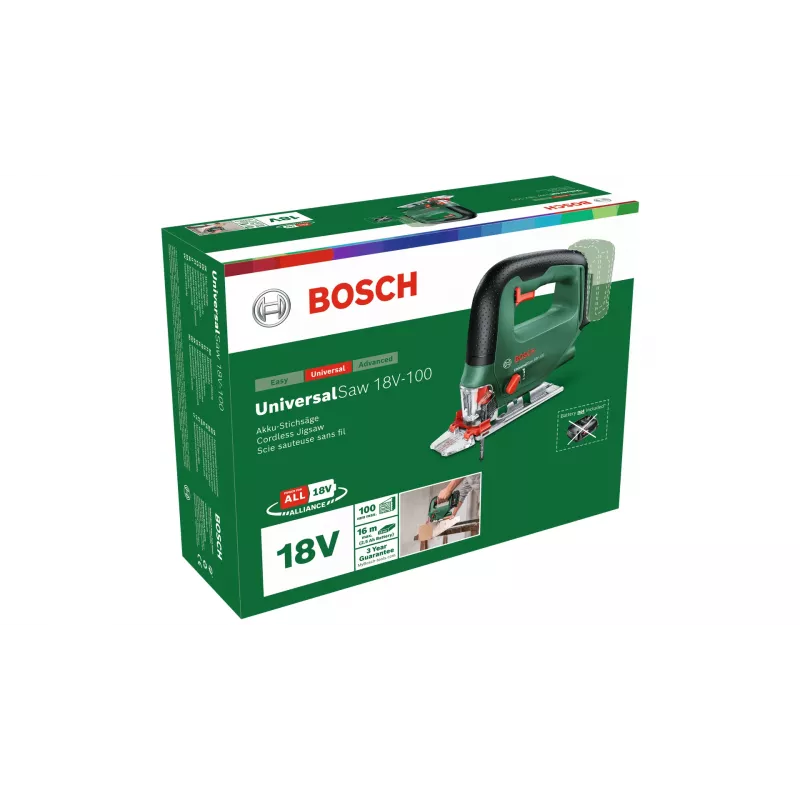 Bosch Universal Saw 18V-100 elektriskais figūrzāģis 2600 spm 2 kg