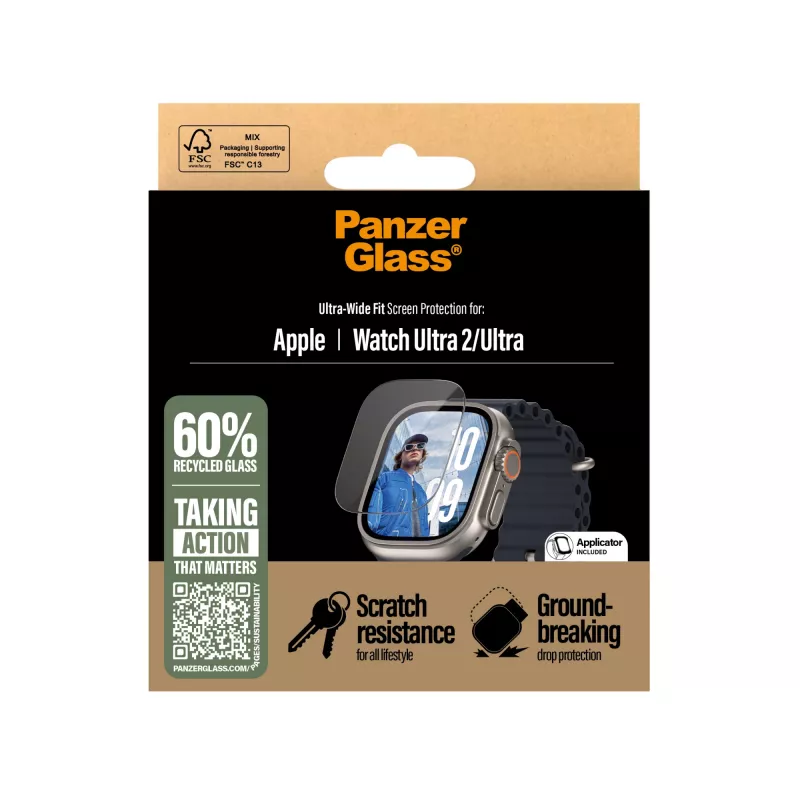 PanzerGlass ® ekrāna aizsargs Apple Watch Ultra 3 | Ultra 2 | Ultra | 49mm