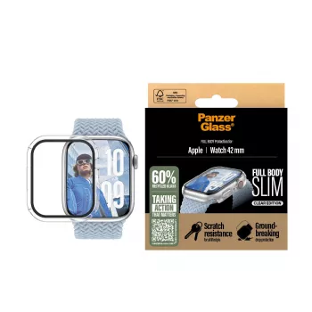 PanzerGlass Snappie Full Body Slim ekrāna aizsargs Apple Watch 10 42mm, caurspīdīgs