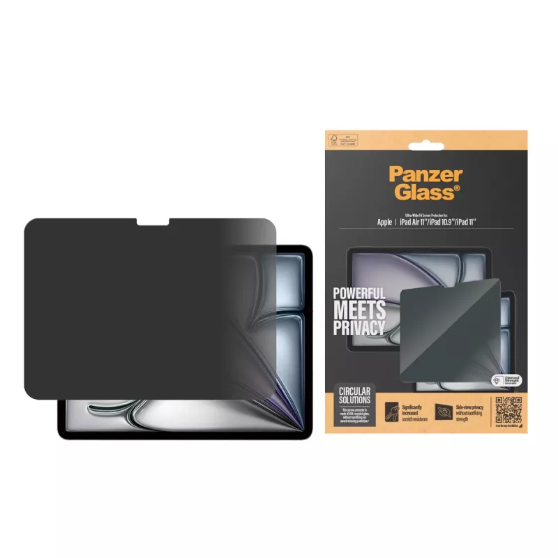 PanzerGlass ® privātuma ekrāna aizsargs iPad Air 11'' (2024-2025) | iPad 11 collas (2025) | iPad 10,9'' (2022) | Ultra-Wide Fit