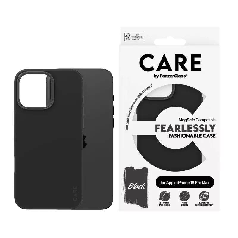 PanzerGlass CARE™ by ® Case Black w. MagSafe iPhone 16 Pro Max