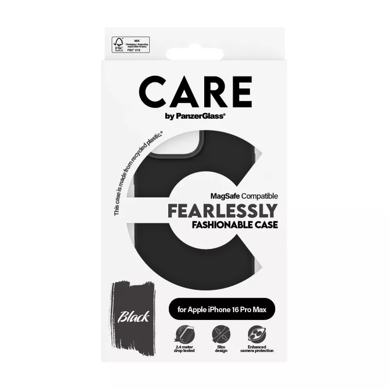 PanzerGlass CARE™ by ® Case Black w. MagSafe iPhone 16 Pro Max