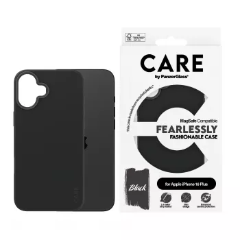 PanzerGlass CARE™ by ® Case Black w. MagSafe iPhone 16 Plus, Vāciņš, Apple, Apple - iPhone 16 Plus, Melns