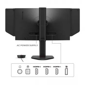 ZOWIE XL2566X+ datora monitors 62,2 cm (24,5 collu) 1920 x 1080 pikseļi Full HD Melns