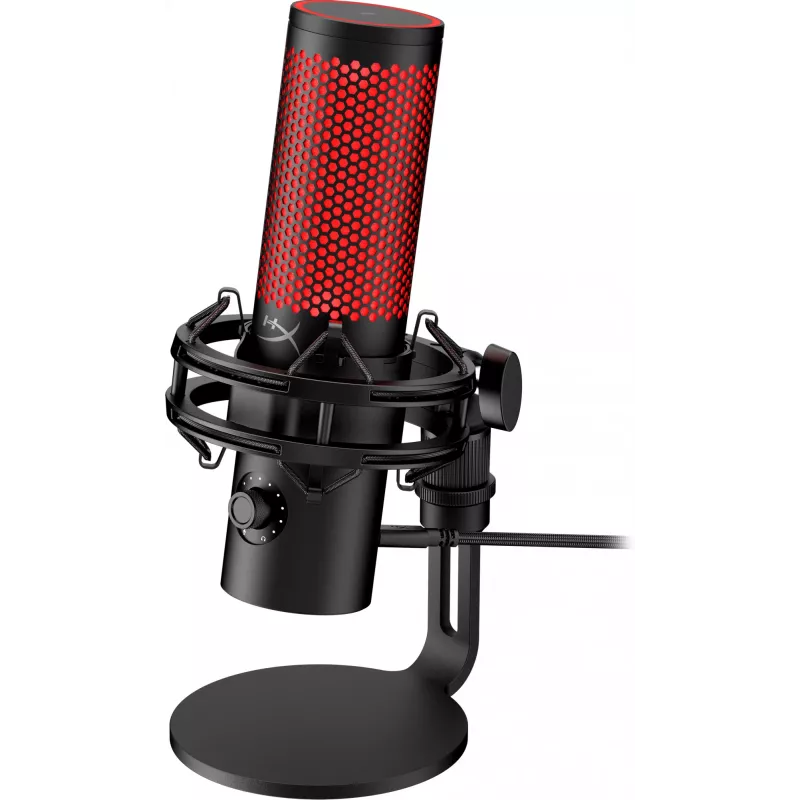 HyperX QuadCast 2 - USB mikrofons (melns), Podcast mikrofons, -7.5 dB, 20 - 20000 Hz, 0.05%, 32 Ω, 24 bit