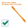 CLUB3D Kabel / Adapter USB kabelis USB4 Gen 2x2 2 m USB C oranžs