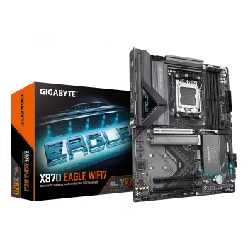 Mātesplate GIGABYTE X870 EAGLE WIFI7 ATX, AMD X870 chipset, Socket AM5, DDR5, 4x DIMM, Wi‑Fi 7, 2.5Gb LAN