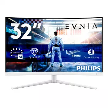 Philips Evnia 5000 32M2C5501/00 datora monitors 80 cm (31,5 collu) 2560 x 1440 pikseļi Quad HD LCD Balts
