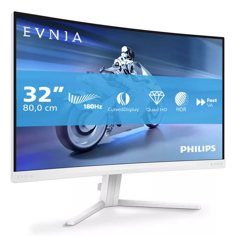Philips Evnia 5000 32M2C5501/00 datora monitors 80 cm (31,5 collu) 2560 x 1440 pikseļi Quad HD LCD Balts