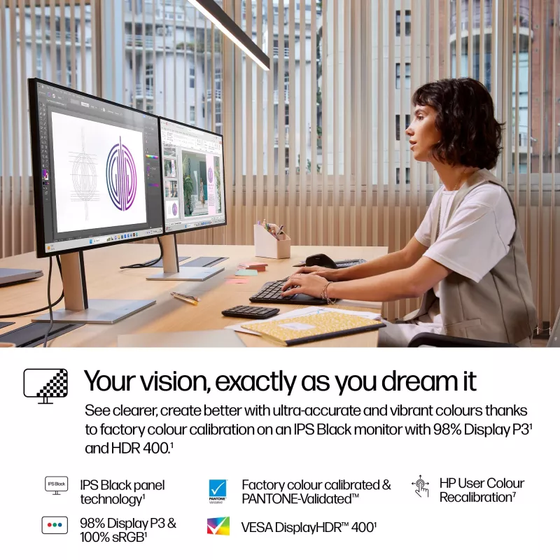 HP Series 7 Pro 27 collu QHD Thunderbolt 4 monitors - 727pu
