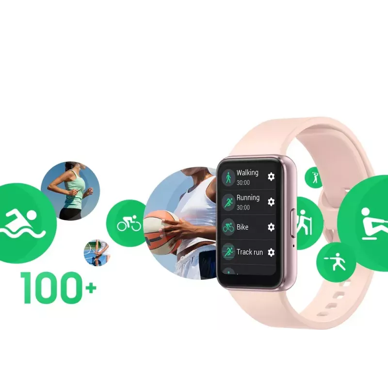 Samsung Galaxy Fit3 4,06 cm (1,6 collu) AMOLED 40 mm Digitāls 256 x 402 pikseļi Skārienekrāns Rožu zelts