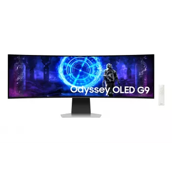 Samsung G95SD datora monitors 124,5 cm (49 colli) 5120 x 1440 pikseļi Dual QHD OLED Sudrabs