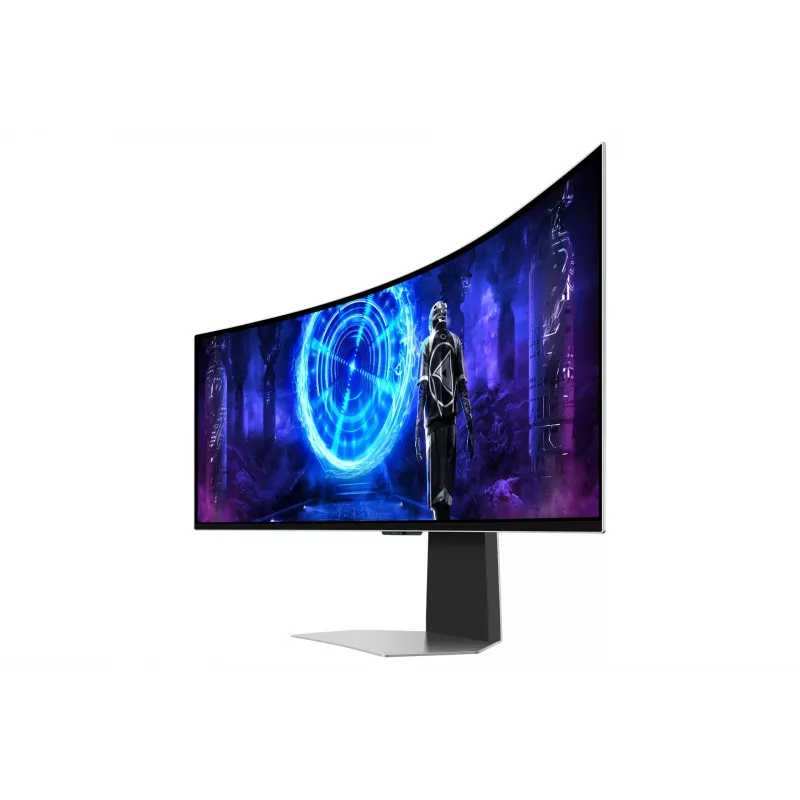 Samsung G95SD datora monitors 124,5 cm (49 colli) 5120 x 1440 pikseļi Dual QHD OLED Sudrabs