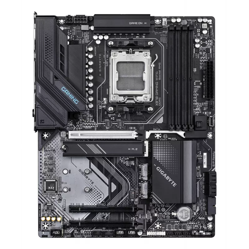 Mātesplate GIGABYTE X870 GAMING WIFI6 ATX, AMD X870, Socket AM5, DDR5, 4x DIMM, līdz 256 GB, Wi‑Fi 6, 2.5Gb LAN