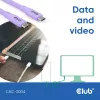 USB C kabelis CLUB3D CAC-3004 2m Violeta
