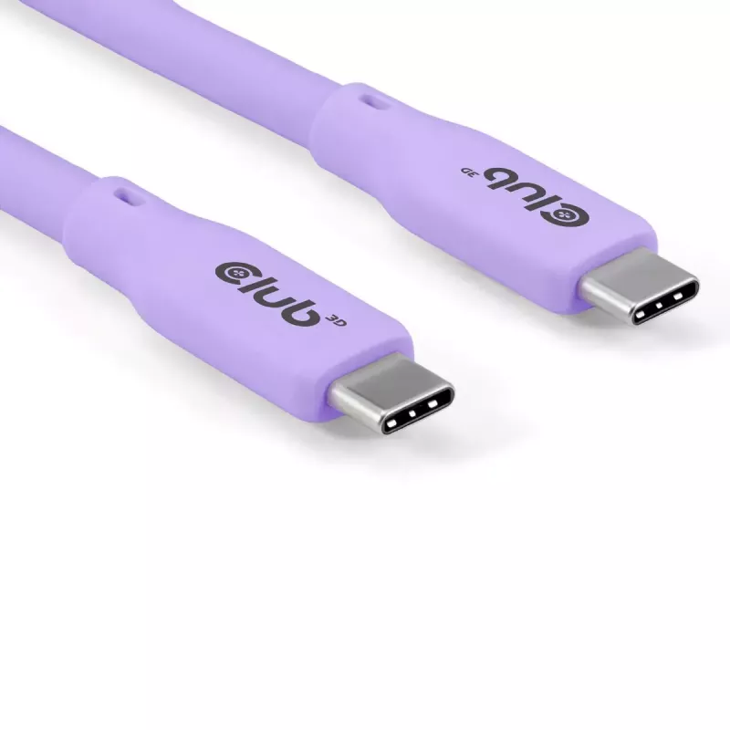 USB C kabelis CLUB3D CAC-3004 2m Violeta